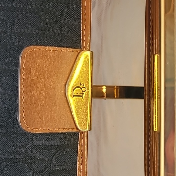 DIOR VINTAGE 1980S DIORISSIMO BLK CANVAS/LEATHER CHAIN FLAP CLUTCH/SHOULDER BAG - Picture 7 of 17